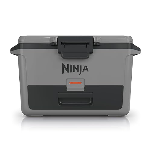 Ninja FrostVault 50qt Hard Cooler with Dry Zone, Integrated Fridge-Temp Dry Storage Drawer, Premium Heavy-Duty Insulated Cooler, Keeps Ice for Days, Slate Gray, FB151CGY Grey