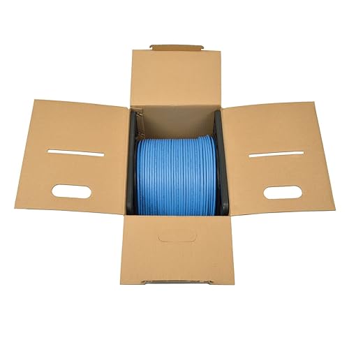 Tripp Lite Cat6 Bulk Solid-Core Cable, Plenum-Rated PVC (CMP), Gigabit, Blue, 1000' (N224-01K-BL)