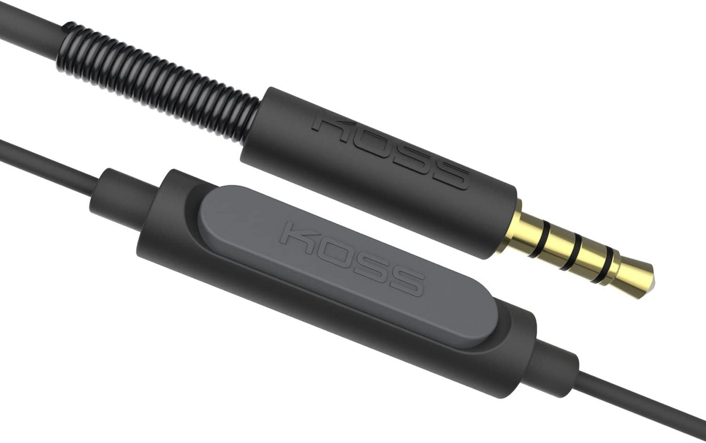 Koss Porta Pro with Microphone and Remote On-Ear Headphones, in-Line Microphone and Touch Remote Control, Collapsible Design, Wired with 3.5mm Plug, Black and Silver