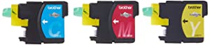 Brother Genuine Standard Yield Color -Ink -Cartridges, LC613PKS, Replacement 3 Pack of Color -Ink, Includes 1-Cartridge Each of Cyan, Magenta &amp; Yellow, Page Yield Up To 325 Pages/ -Cartridge, LC61, Tricolor