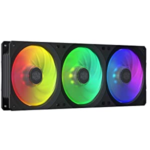 Coolermaster Cooler Master MasterFan SF360R ARGB 360mm All-In-One Square Frame Fan w/ 24 Independently-Controlled ARGB LEDS, Cable Management, PWM Control Fan for Computer Case and CPU Liquid Cooler SF360R ARGB 360mm Integrated