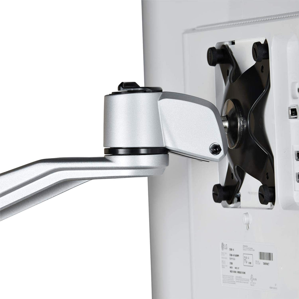StarTech.com Wall Mount Monitor Arm - Premium - 10.2 Single Swivel - Supports Monitors 12 to 34 - VESA Monitor Wall Mount Bracket - Silver (ARMWALLDS2) Single-Swivel Silver