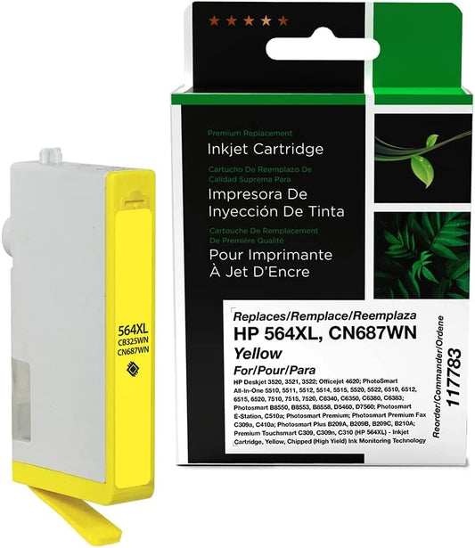 Clover imaging group CLOVER Remanufactured Ink Cartridge Replacement for HP CN687WN (HP 564XL) | Yellow | High Yield