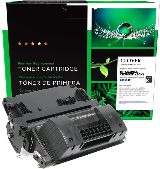 Clover imaging group Clover Remanufactured Toner Cartridge Replacement for HP CE390X (HP 90X) | Black | High Yield