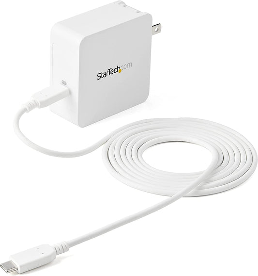Startech 1 Port USB C Wall Charger - 60W Power Delivery - USB C Power Adapter for Laptop or Cell Phone (WCH1C)
