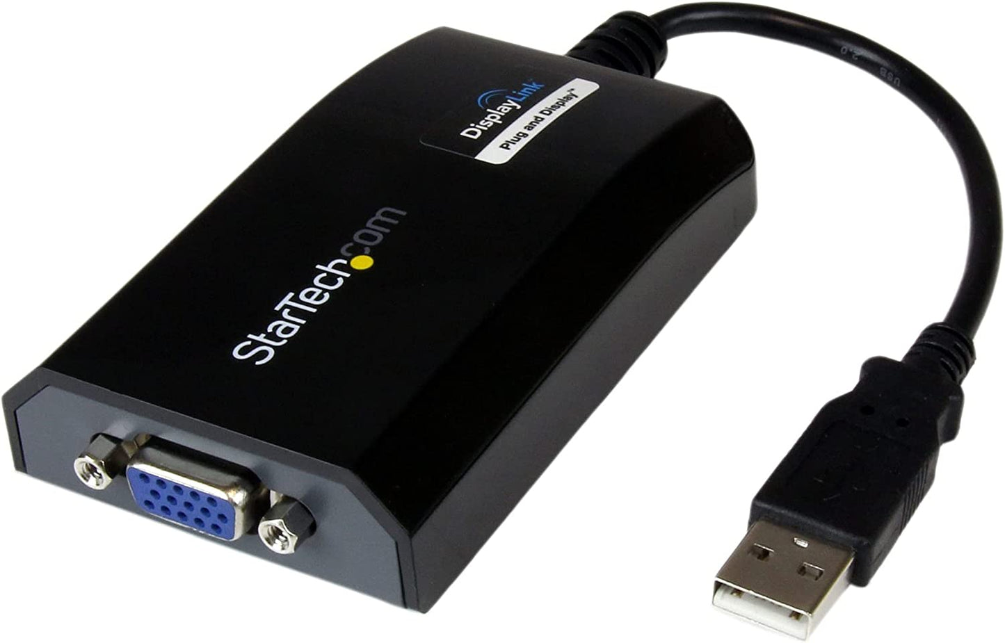StarTech.com USB to VGA Adapter - 1920x1200 - External Video &amp; Graphics Card - Dual Monitor - Supports Mac &amp; Windows and Mirror &amp; Extend Mode (USB2VGAPRO2),Black USB 2.0 to VGA (DL Certified)