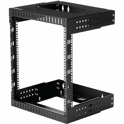 StarTech.com 2-Post 12U Heavy-Duty Wall Mount Network Rack, 19 Open Frame Server Rack with Adjustable Depth, Wall Mount Data Rack for IT / AV / Patch Panel / Computer Equipment (RK12WALLOA)