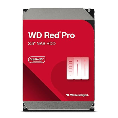 Western Digital 26TB WD Red Pro NAS Internal Hard Drive HDD - 7200 RPM, SATA 6 Gb/s, CMR, 512 MB Cache, 3.5" - WD260KFGX