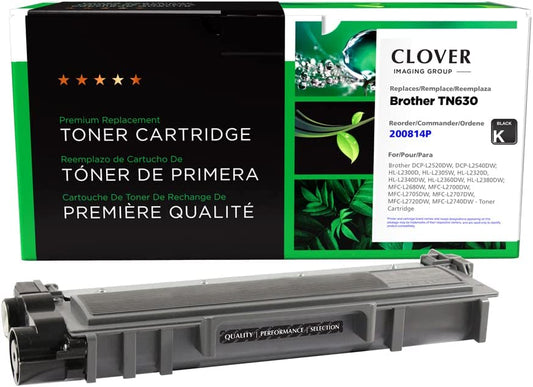 Clover imaging group Clover Remanufactured Toner Cartridge for Brother TN630 | Black 1,200 Black