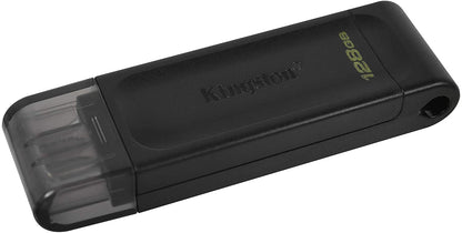 Kingston DataTraveler 70 128GB Portable and Lightweight USB-C flashdrive with USB 3.2 Gen 1 speeds DT70/128GB , Black Black 128GB