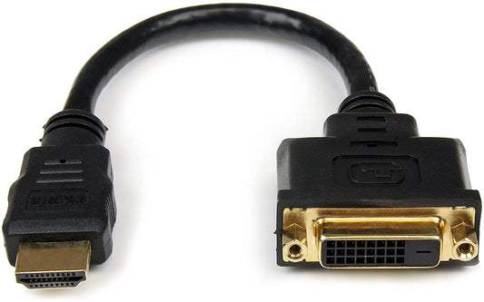 StarTech.com HDMI Male to DVI Female Adapter - 8in - 1080p DVI-D Gender Changer Cable (HDDVIMF8IN) HDMI (M) to DVI (F) Standard Packaging