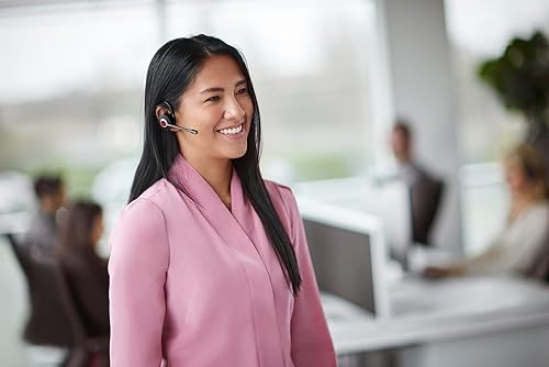Jabra Engage 55 Convertible Wireless Headset with Ear Hook, Headband & Neckband, Link 400 USB-C DECT Adapter – Noise-Cancelling Micrphone, Extensive Range, Hearing Protection – UC Compatible – Black UC (USB-C) Convertible