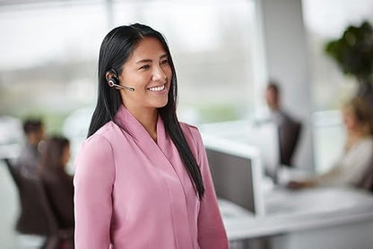 Jabra Engage 55 Convertible Wireless Headset with Ear Hook, Headband & Neckband, Link 400 USB-C DECT Adapter – Noise-Cancelling Micrphone, Extensive Range, Hearing Protection – UC Compatible – Black UC (USB-C) Convertible