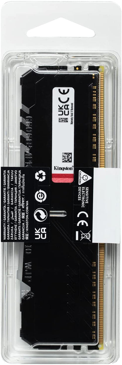 Kingston FURY Beast RGB 16GB 3200MHz DDR4 CL16 Desktop Memory Single Stick KF432C16BBA/16 3200MHz 16GB RGB