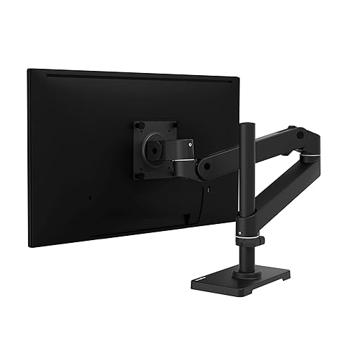Ergotron – LX Pro Premium Monitor Arm, Single Monitor Desk Mount – fits Flat Curved Ultrawide Computer Monitors up to 34 Inches, 4 to 22 lbs, VESA 75x75mm or 100x100mm – Tall Pole, Black Matte Black LX Pro Tall Pole