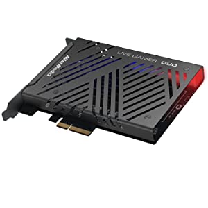 AVerMedia Live Gamer Duo. Dual HDMI 1080p PCIe Video Capture Card, Stream with 4k60 HDR and FHD 240fps Pass-Through, Work with DSLR, Xbox Series x/s, PS5, Nintendo Switch, Windows 11 (GC570D) 1080p60 Dual HDMI