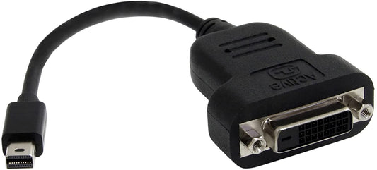 StarTech.com Mini DisplayPort to DVI Adapter - Active Mini DisplayPort to DVI-D Adapter Converter - 1080p Video - mDP or Thunderbolt 1/2 Mac/PC to DVI Monitor Dongle, mDP to DVI Single-Link (MDP2DVIS) Adapter Black