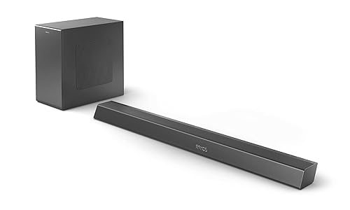 Philips Audio B8905 Soundbar 3.1.2 with Wireless subwoofer 600 W Dolby Atmos DTS Play-Fi Compatible (TAB8905/37), Black