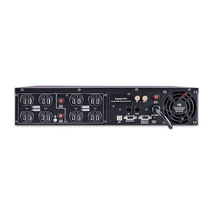 CyberPower CPS1500AVR Smart App LCD UPS System, 1500VA/900W, 8 Outlets, AVR, 2U Rack/Tower