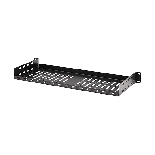 Tripp Lite 1U Fixed Server Rack Enclosure Shelf, Cantilever Extension, Steel, Airflow Vented Design, Mount Hardware Included, 7 inches Depth, 40lb / 18 kgs Capacity, 5-Year Warranty (SRSHELF2P1USHRT)