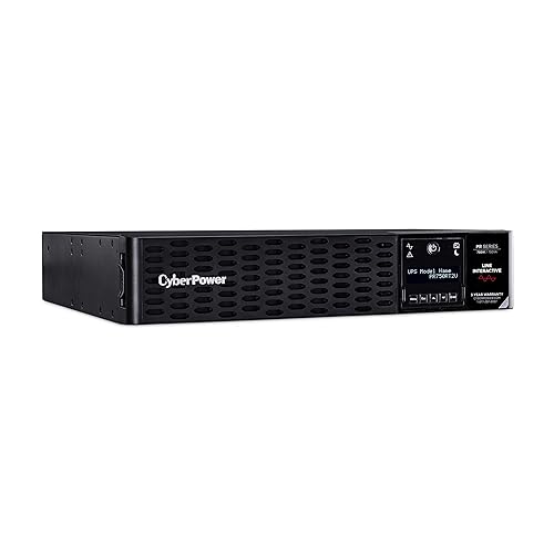 CyberPower PR750RT2U Smart App Sinewave UPS System, 750VA/750W, 8 Outlets, 2U Rack/Tower, AVR