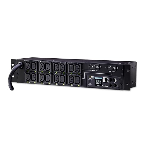 CyberPower PDU81007 Switched Metered-By-Outlet PDU, 200-240V/30A, 16 Outlets, 2U Rackmount