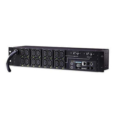 CyberPower PDU81007 Switched Metered-By-Outlet PDU, 200-240V/30A, 16 Outlets, 2U Rackmount