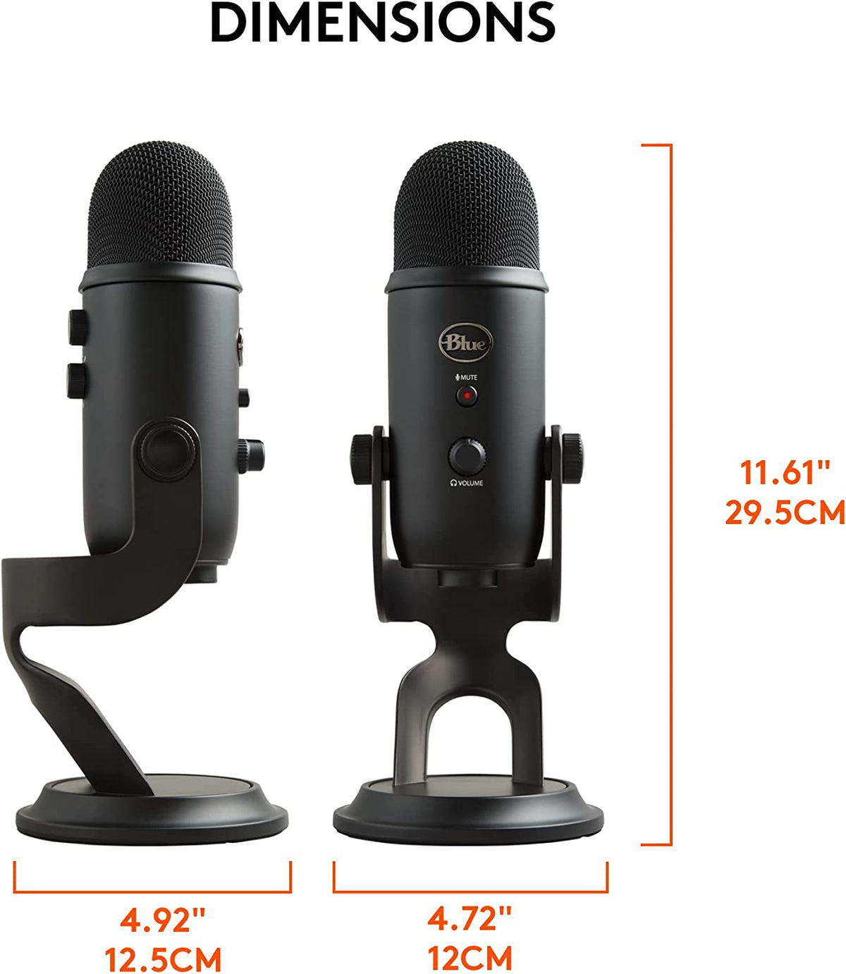 Logitech Blue Yeti USB Microphone for PC, Mac, Gaming, Recording, Streaming, Podcasting, Studio and Computer Condenser Mic with Blue VO!CE effects, 4 Pickup Patterns, Plug and Play – Blackout Blackout Microphone