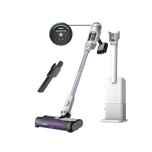 Shark Cordless Detect Pro 1.3L Auto-Empty System IW3110C with HEPA Filter, Up to 40-Minute Runtime, Includes 8" Crevice Tool, White/Ash Purple (Canadian Edition) Auto Empty
