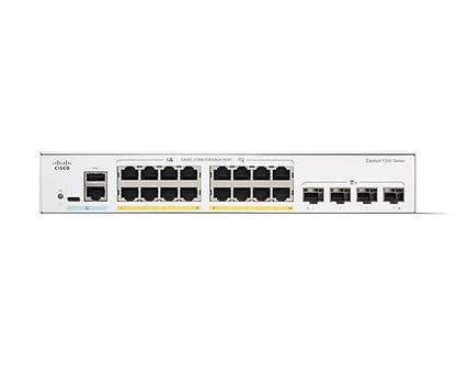 Cisco Catalyst C1300-16P-4X Ethernet Switch - 16 Ports - Manageable - 10 Gigabit Ethernet - 10/100/1000Base-T, 10GBase-X - 3 Layer Supported - Modular - 279.80 W Power Consumption - 120 W PoE Budget - Optical Fiber, Twisted Pair
