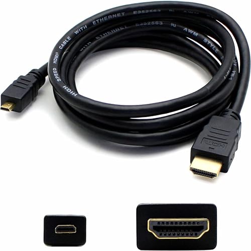 AddOn 3ft HDMI 1.4 Male to Micro-HDMI 1.4 Male Black Cable For Resolution Up to 4096x2160 (DCI 4K) - 100% compatible and guaranteed to work