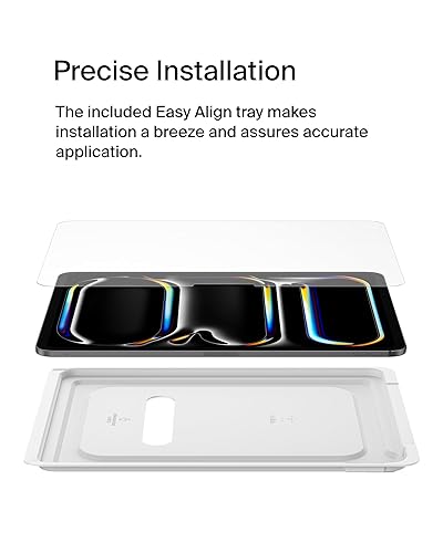 Belkin ScreenForce TemperedGlass Screen Protector for Apple iPad Pro 13" 7th Generation, Thin, Extra Durable, Scratch-Resistant w/Easy Installation, Compatible w/Case & Apple Pencil