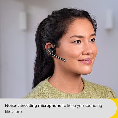Jabra Engage 55 Convertible Wireless Headset with Ear Hook, Headband & Neckband, Link 400 USB-A DECT Adapter – Noise-Cancelling Microphone – MS Teams Certified, Works with All Other Platforms – Black MS Teams (USB-A) Convertible