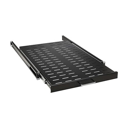 Tripp Lite 1U Sliding Steel Server Rack Enclosure Shelf, Vented Airflow Design, Mount Hardware Included, 28.3 inch Depth, 50 lb / 23 Kg Capacity, 5-Year Warranty (SRSHELF4PSLVENT)