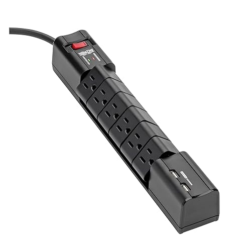Tripp LITE Surge 6 Outlet 3.4A USB Charger Tablet Smartphone Ipad iPhone 2 USB Ports