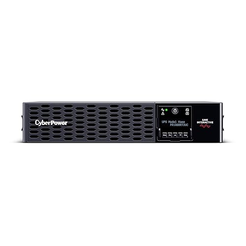 CyberPower PR1000RT2UC Smart App Sinewave UPS System, 1000VA/1000W, 8 Outlets, 2U Rack/Tower, AVR, Built-in Cloud Monitoring Standard 1000VA