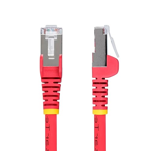 StarTech.com 10ft Red CAT6a Ethernet Cable, Snagless RJ45, 10GbE, 100W PoE++, S/FTP, 500MHz, 27AWG Pure Bare Copper, LSZH