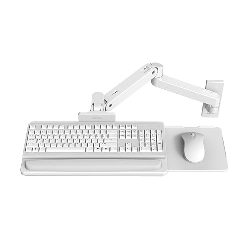 Ergotron – LX Pro Premium Keyboard Arm, Wall Mount Adjustable Keyboard Tray – White White LX Pro Arm