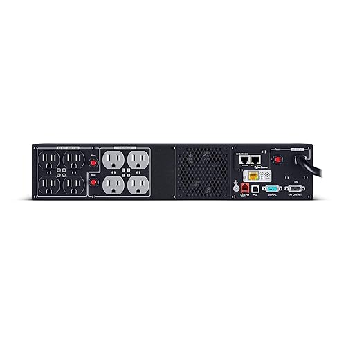 CyberPower PR1500RT2UCN Smart App Sinewave UPS System, 1500VA/1500W, 8 Outlets, 2U Rack/Tower, RMCARD205 Pre-Installed, Built-in Cloud Monitoring Network Card 1500VA