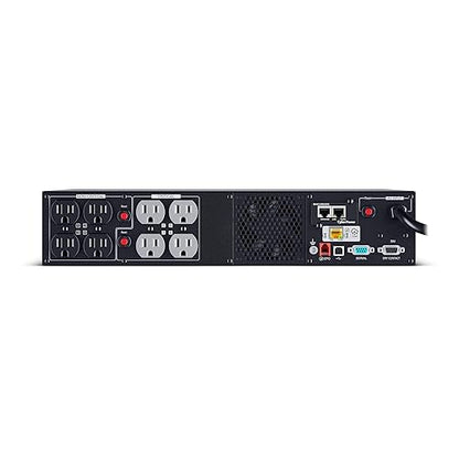 CyberPower PR1500RT2UCN Smart App Sinewave UPS System, 1500VA/1500W, 8 Outlets, 2U Rack/Tower, RMCARD205 Pre-Installed, Built-in Cloud Monitoring Network Card 1500VA