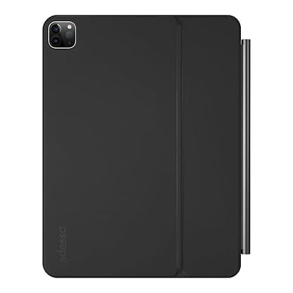 ADESSO WKB-7060 Bluetooth Keyboard Case for iPad Pro 13 inch 2024 M4 with Touchpad, Rechargeable Wireless Scissor Switch Keys, Protective Stand Cover, Black