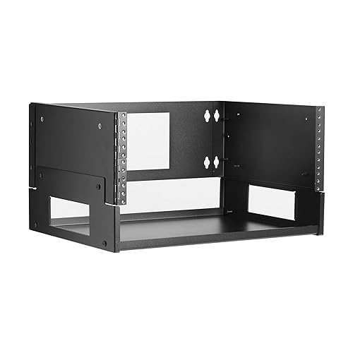 Tripp Lite 4U Wall Mount Bracket Rack Enclosure for Small Switches and Patch Panels, 14.75 inches Deep, Hinged Door for Equipment Access, 5-Year Warranty (SRWO4UBRKTSHELF)