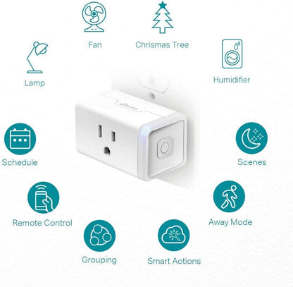Kasa Smart Plug by TP-Link, Smart Home Wi-Fi Outlet Works with Alexa, Echo, Google Home &amp; IFTTT, No Hub Required, Remote Control, 15 Amp, UL Certified, 1-Pack(HS103) , WHITE