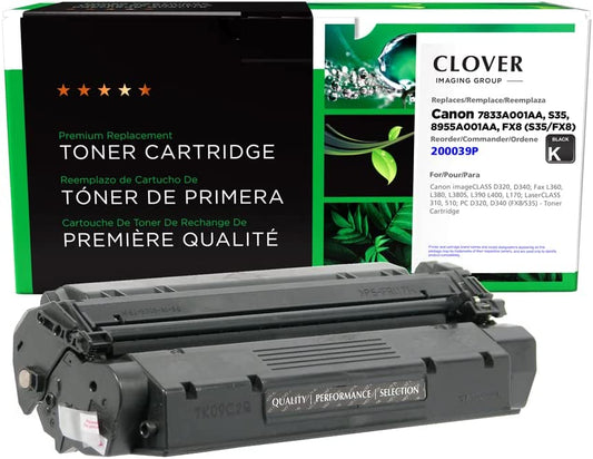 Clover imaging group Clover Remanufactured Toner Cartridge Replacement for Canon 7833A001AA/8955A001AA (S35/FX8) | Black