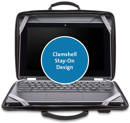 Kensington LS520 Stay-On Case for 11.6" Chromebooks &amp; Laptops (K60854WW), Grey W/Shoulder Strap