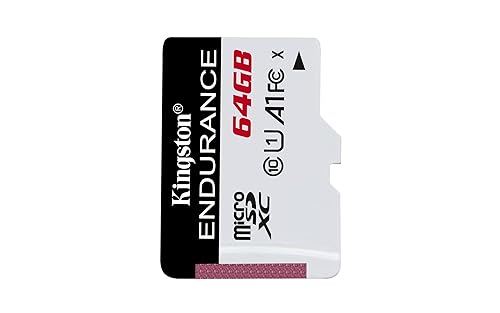 Kingston High Endurance 64GB MicroSD Card High Performance, 1080P, Full HD, Up to 95MB/S Read, (SDCE/64GB)