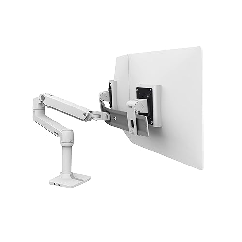 Ergotron – LX Dual Direct Monitor Arm, VESA Desk Mount – for 2 Monitors Up to 25 Inches, 2 to 11 lbs Each – White