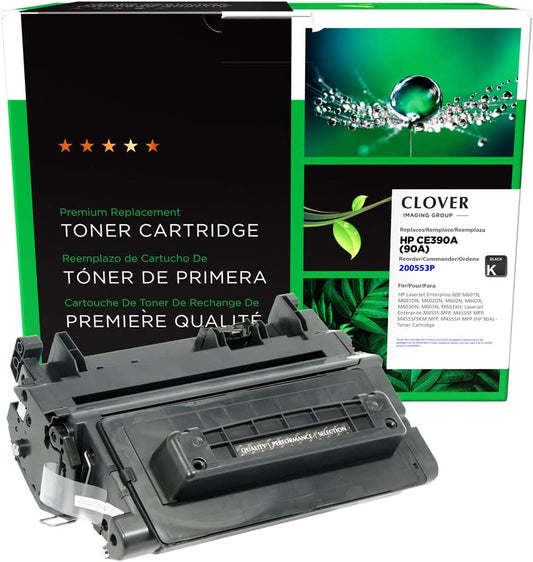 Clover imaging group Clover Remanufactured Toner Cartridge Replacement for HP CE390A (HP 90A) | Black