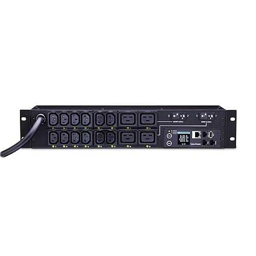 CyberPower PDU81008 Switched Metered-by-Outlet PDU, 200-240V/30A, 16 Outlets, 2U Rackmount