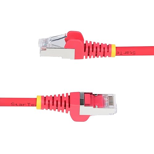 StarTech.com 10ft Red CAT6a Ethernet Cable, Snagless RJ45, 10GbE, 100W PoE++, S/FTP, 500MHz, 27AWG Pure Bare Copper, LSZH